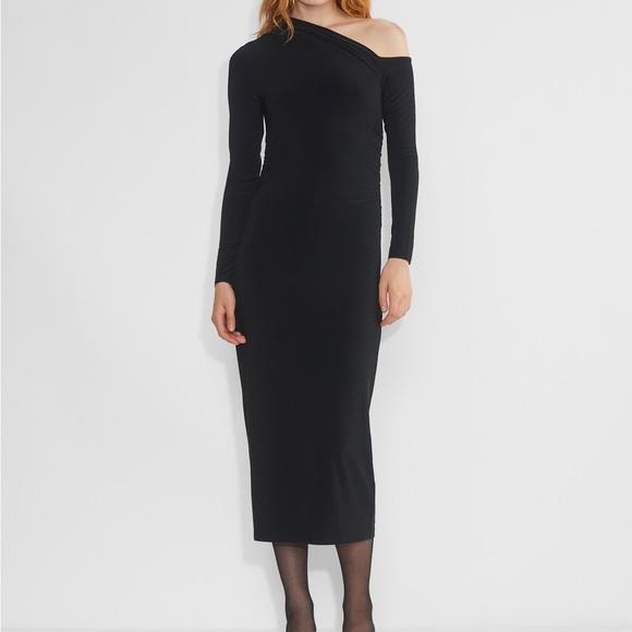 Aritzia Black One-Shoulder Dress - Picture 1 of 3